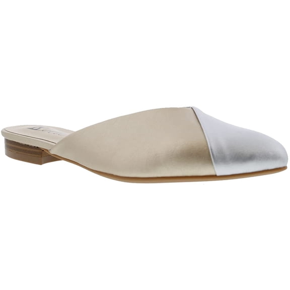 Bellini Flex Womens Comfort Slip On Mule 9.5 Metallic Microsuede