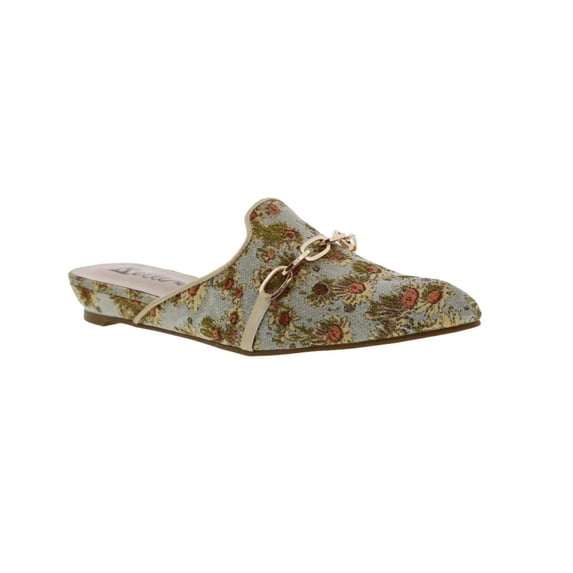 Bellini Fluent Women Slip-on Mule Shoes In Gold Floral Print