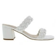 thumbnail image 1 of Bellini Fuss Womens Chunky Heel Mule Sandal 12 White Smooth, 1 of 7