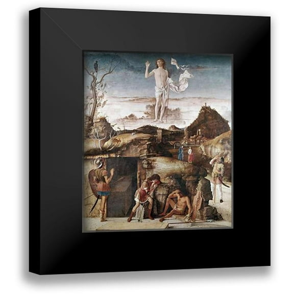 Bellini, Giovanni 12x14 Black Modern Framed Museum Art Print Titled - Resurrection of Museumist