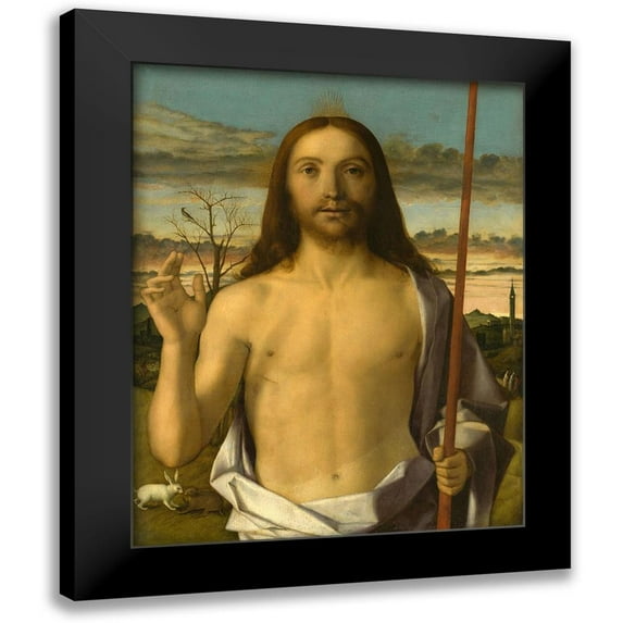Bellini, Giovanni 20x24 Black Modern Framed Museum Art Print Titled - Christ Blessing