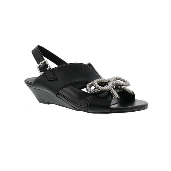 Bellini Lady Women Wedge Sandal In Black Smooth