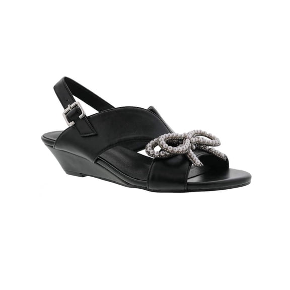 Bellini Lady Women Wedge Sandal In Black Smooth