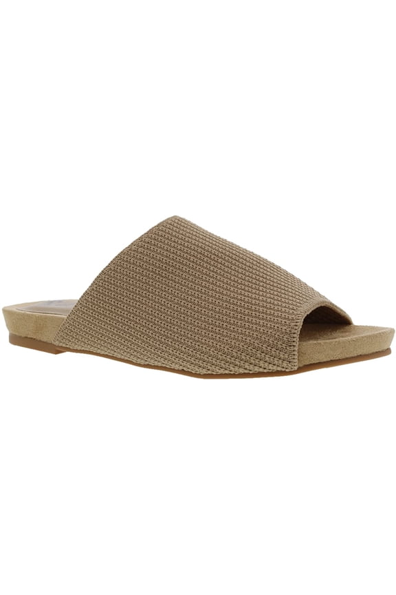 Nigh Womens Open Toe Comfort Mule 7 Nude Stretch