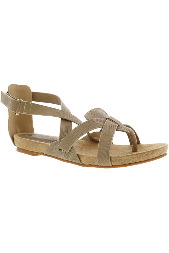 Nobu Womens Open Toe Comfort Sandal 8 Wide Natural Pebbled