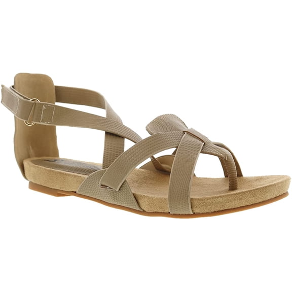 Bellini Nobu Womens Open Toe Comfort Sandal 8 Wide Natural Pebbled