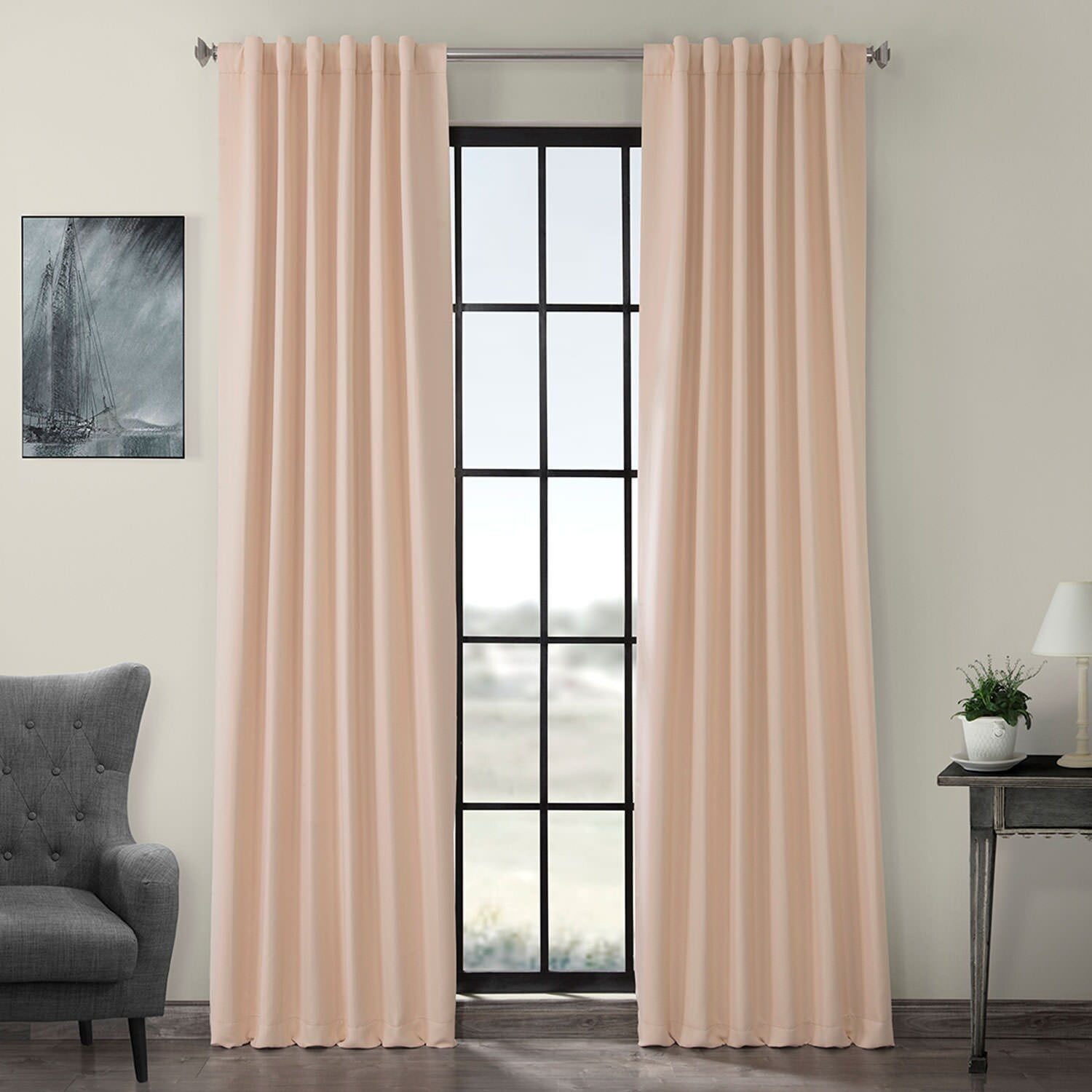 Arctic Grey Blackout Room Darkening Curtain (1 Panel), Arctic Grey