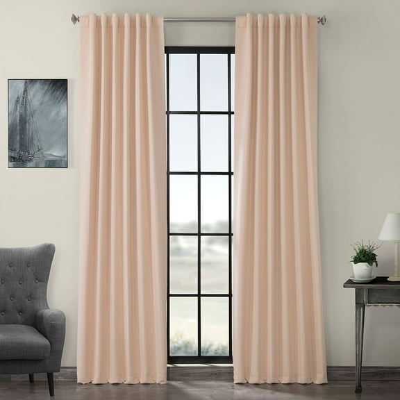 Bellini Peach Blackout Room Darkening Curtain (1 Panel), Bellini Peach, 50W X 120L