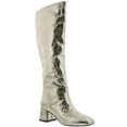 thumbnail image 1 of Bellini Remi Women's Block Heeled, Knee High Boots, Gold Metallic Crinkle, 10 Wide (D), 1 of 5