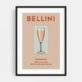 thumbnail image 1 of Bellini - Venezia Veneto Italy Illustration Cocktail Vintage Typography Kitchen Decor Bar Modern Art Minimalist Black Framed Wall Art Print 12 x 18 inches, 1 of 8