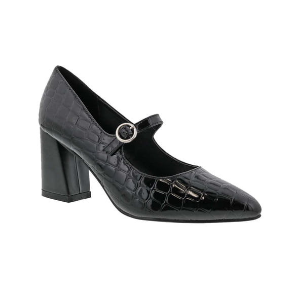 Bellini Vex Women Mary Jane Pump In Black Croc Combo