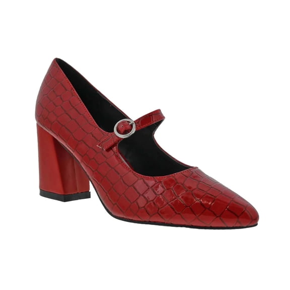 Bellini Vex Women Mary Jane Pump In Red Croc Combo