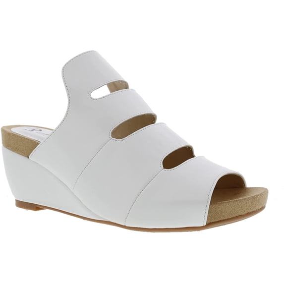 Bellini Whit Womens Open Toe Comfort Wedge Sandal 8 Wide White Smooth