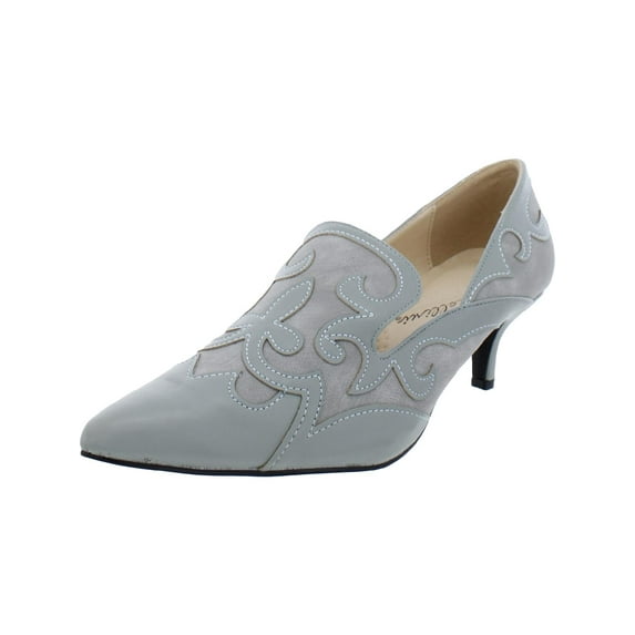 Bellini Womens Bengal Faux Suede Pointed Toe Loafer Heels