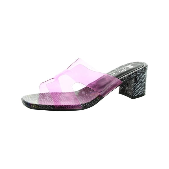 Bellini Womens Faze Faux Leather Open Toe Pumps