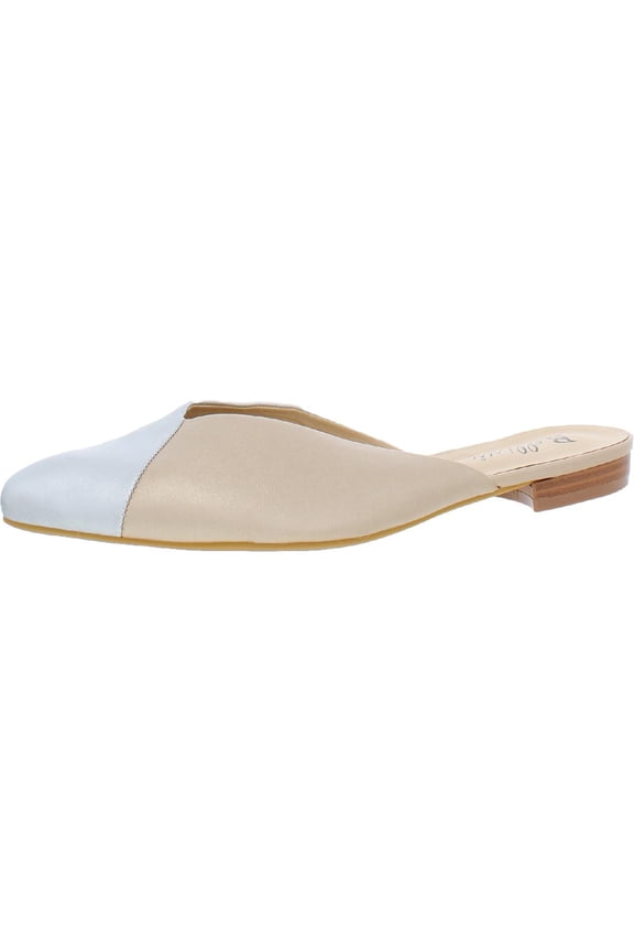 Womens Flex Faux Leather Almond Toe Mules