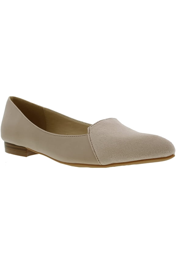 Womens Flora Slip On Flat 9.5 Wide Nude Combo