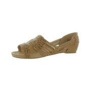Bellini Womens Native Faux Leather Peep-Toe Huarache Sandals