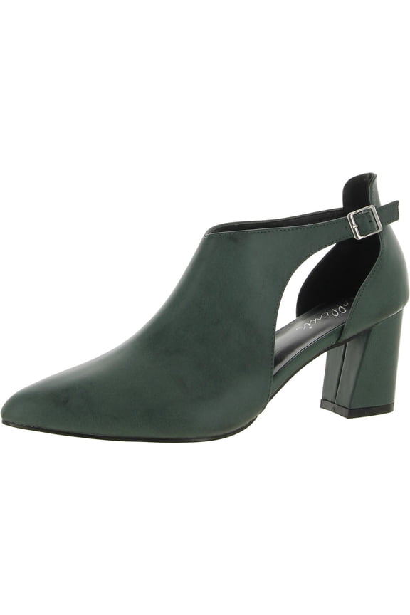 Womens Vera Pointed Toe Buckle Ankle Boots