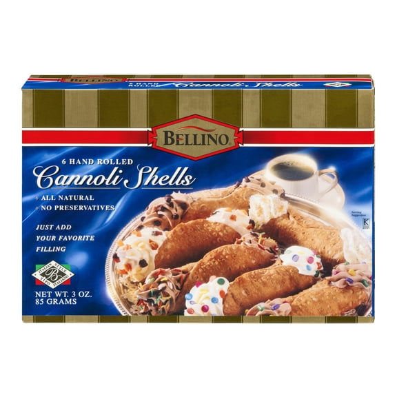 Bellino Hand Rolled Sicilian Style Cannoli Shells, 6 count, 3 oz