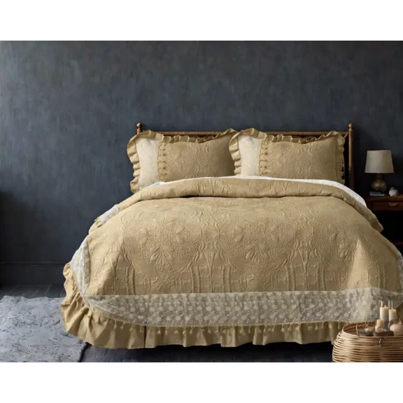 Aura Decor 1-Piece Bedspread Sets, Brown, Full