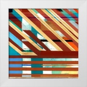 Bellissimo Art 12x12 White Modern Wood Framed Museum Art Print Titled - Zig Zag I
