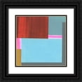 thumbnail image 1 of Bellissimo Art  15x15 Black Ornate Wood Framed with Double Matting Museum Art Print Titled - Blue Neons III, 1 of 4