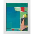 thumbnail image 1 of Bellissimo Art  19x24 White Modern Wood Framed Museum Art Print Titled - Teal Abstract I, 1 of 4