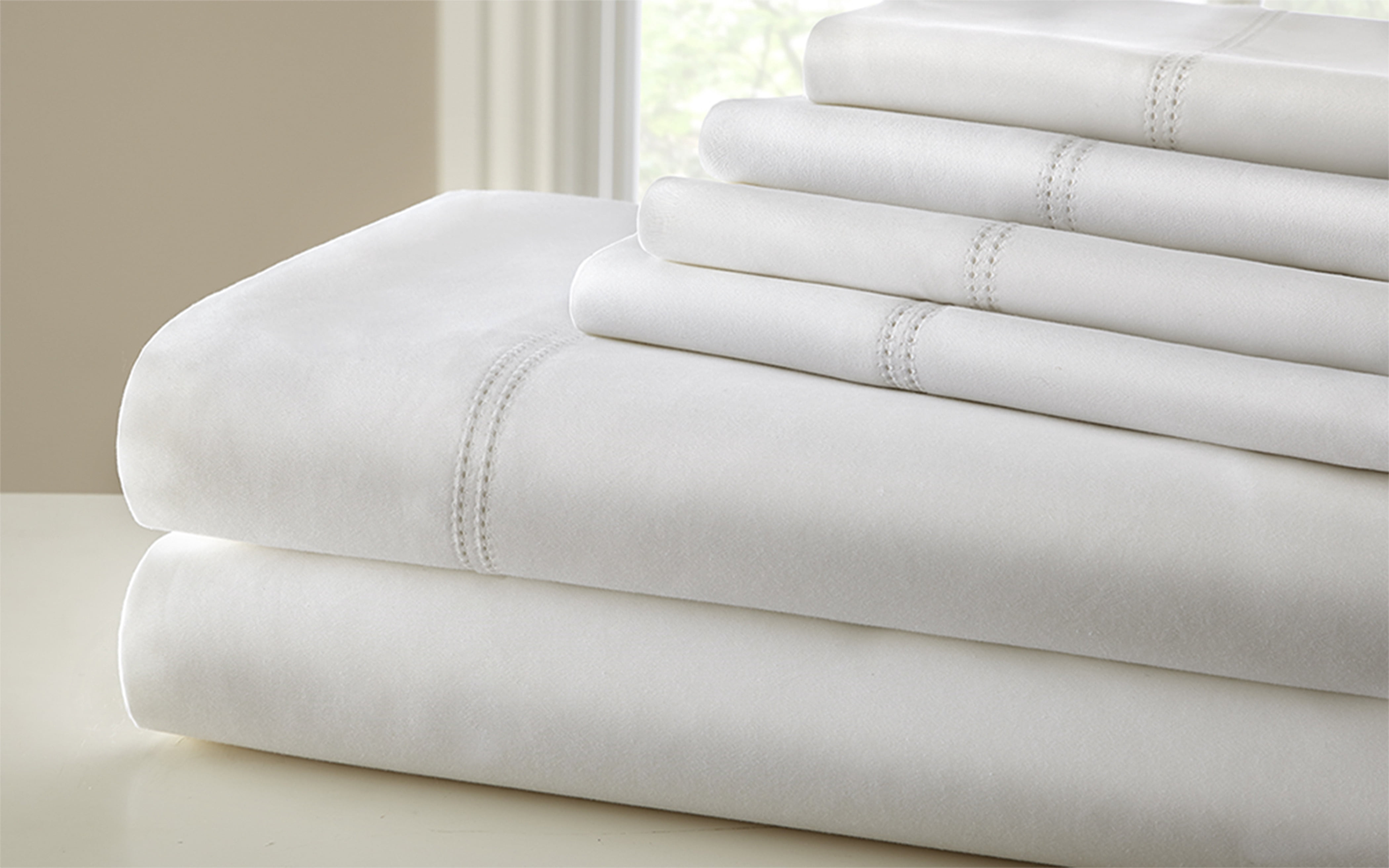 1000 thread count Combed cotton rich 6 piece sheet set White Queen