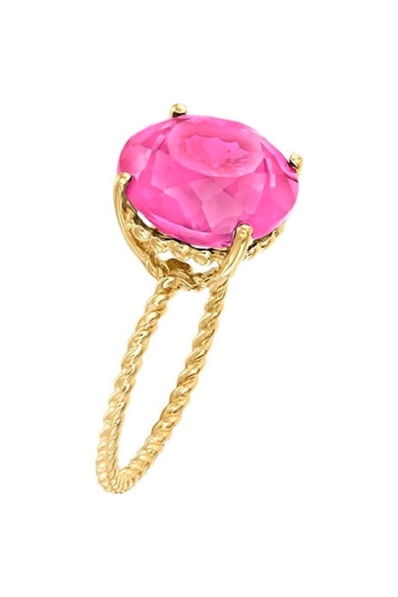 18K Gold Plated Sterling Silver Colored AAAAA Zirconia Stones Propose Engagement Ring, Simulated Green Peridot/Purple Amethyst/Pink Tourmaline/Blue Topaz Wedding Bands for Women