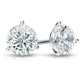 thumbnail image 1 of Bellitia Jewelry 925 Sterling Silver Gemstone Stud Earrings for Women, Cubic Zirconia Birthstone CZ Earrings, 1 ct and 6.5 mm, 1 of 7