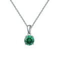 thumbnail image 1 of Bellitia Jewelry 925 Sterling Silver Necklace May Birthstone Gemstone Pendant with Green Emerald Anniversary Birthday Present Fine Jewellery Gifts for Women, 1 of 5
