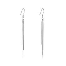 Bellitia Jewelry Long Tassel Dangle Drop Earrings for Women Girls, 925 Sterling Silver Fashion Fish Hook Earrings for Her
