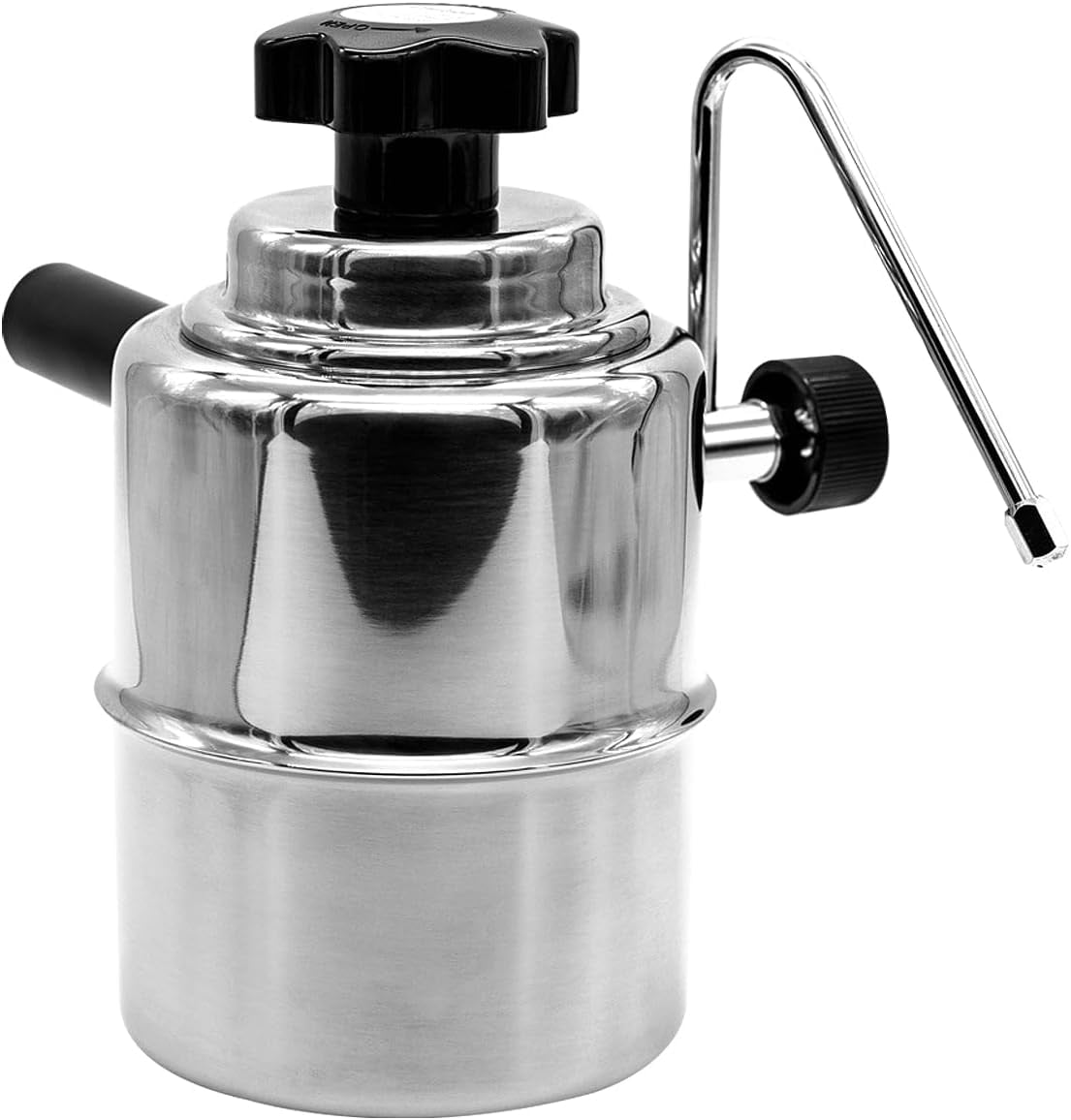 Compact Stainless Steel Stovetop Milk Frother and Steamer