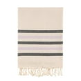 thumbnail image 1 of Bello Handwoven Turkish Beach Towel, Five Stripes Lilack & Black, Quick Dry Highly Absorbent Sand-Free Versatile for Beach, Spa, Home, Peshtemal Towel (39 x 66.9 Inches), 1 of 2