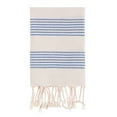 thumbnail image 1 of Bello Handwoven Turkish Beach Towel, Fourteen Stripes Peskir White, Quick Dry Highly Absorbent Sand-Free Versatile for Beach, Spa, Home, Peshtemal Towel (15.75 x 37 Inches), 1 of 2