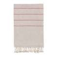 thumbnail image 1 of Bello Handwoven Turkish Beach Towel, Izmir Linen Red, Quick Dry Highly Absorbent Sand-Free Versatile for Beach, Spa, Home, Peshtemal Towel (39 x 66.9 Inches), 1 of 2