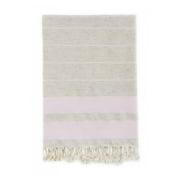 Bello Handwoven Turkish Beach Towel, Odel Linen Pink, Quick Dry Highly Absorbent Sand-Free Versatile for Beach, Spa, Home, Peshtemal Towel 39 x 66.9 Inches