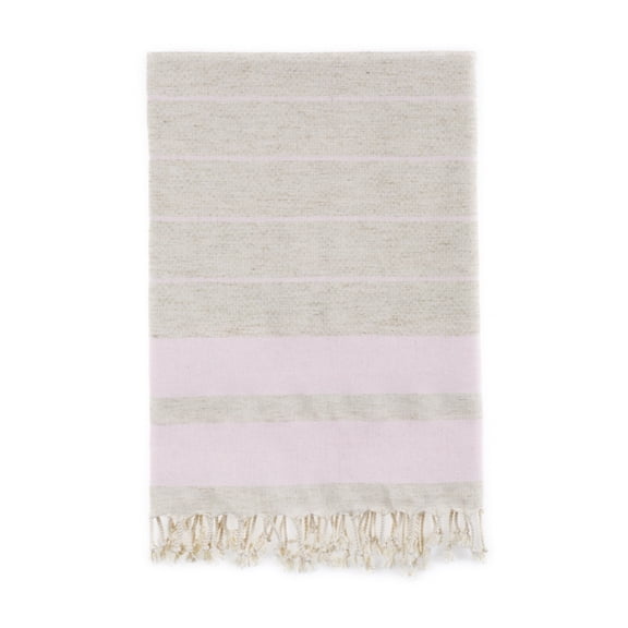 Bello Handwoven Turkish Beach Towel, Odel Linen Pink, Quick Dry Highly Absorbent Sand-Free Versatile for Beach, Spa, Home, Peshtemal Towel (39 x 66.9 Inches)