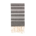 thumbnail image 1 of Bello Handwoven Turkish Beach Towel, Sultan Peskir Black, Quick Dry Highly Absorbent Sand-Free Versatile for Beach, Spa, Home, Peshtemal Towel (39 x 66.9 Inches), 1 of 2