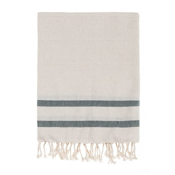 Bello Handwoven Turkish Beach Towel, Tripolis Linen Khaki, Quick Dry Highly Absorbent Sand-Free Versatile for Beach, Spa, Home, Peshtemal Towel (39 x 66.9 Inches)