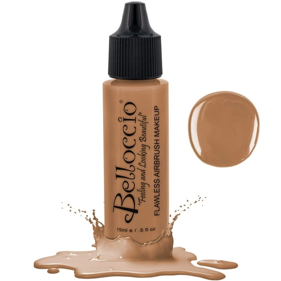 Belloccio GOLDEN TAN Color Shade Belloccio Professional Airbrush Makeup Foundation, 1/2 oz.