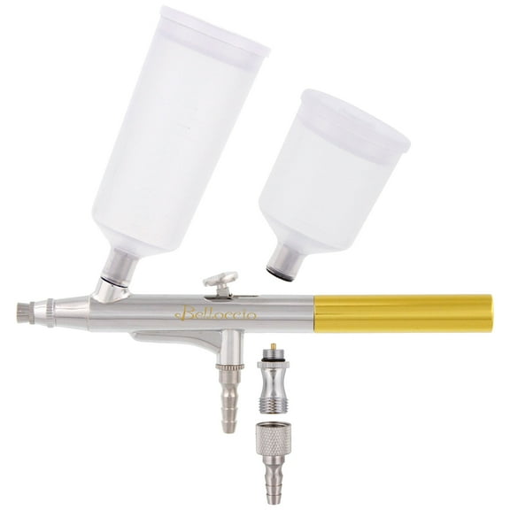 Belloccio SINGLE & DUAL-ACTION AIRBRUSH Sunless DHA Spray Tanning 2 Gravity Cups