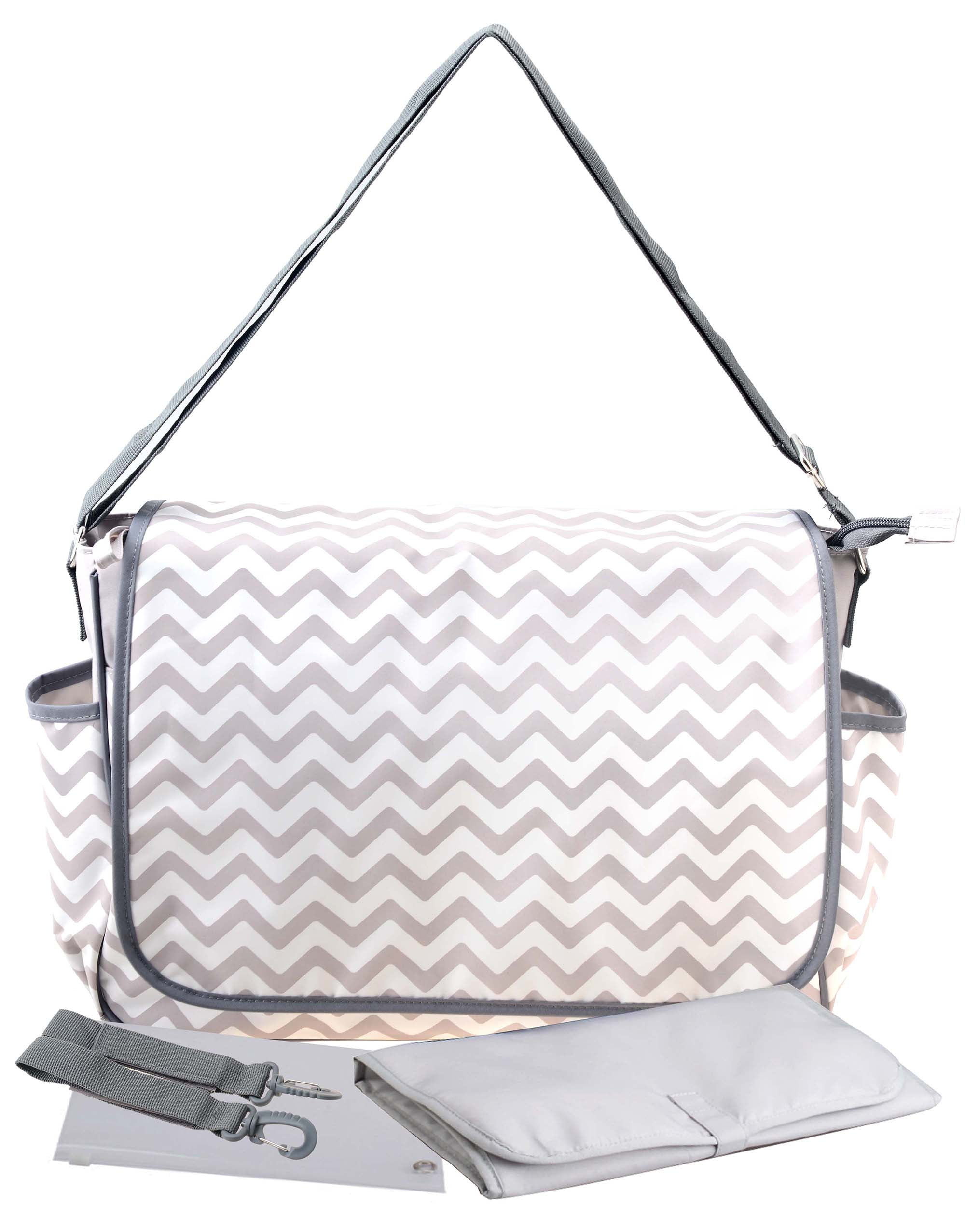 Bellotte Mommy Messenger Diaper Bag Shoulder Shuttle Clips Cushioned