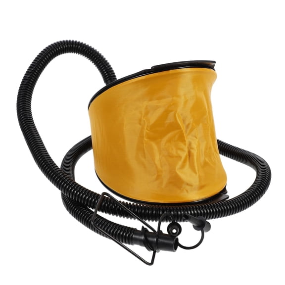 Bellow Foot Pump Inflator for Air Mattress Camping Yoga Ball & Inflatables - Lightweight & Compact with 3 Adapters for Easy Inflation & Deflation