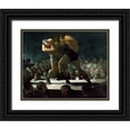 thumbnail image 1 of Bellows, George 14x12 Black Ornate Wood Framed with Double Matting Museum Art Print Titled - Club Night, 1 of 4