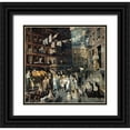 thumbnail image 1 of Bellows, George 21x20 Black Ornate Wood Framed with Double Matting Museum Art Print Titled - Cliff Dwellers, 1 of 4