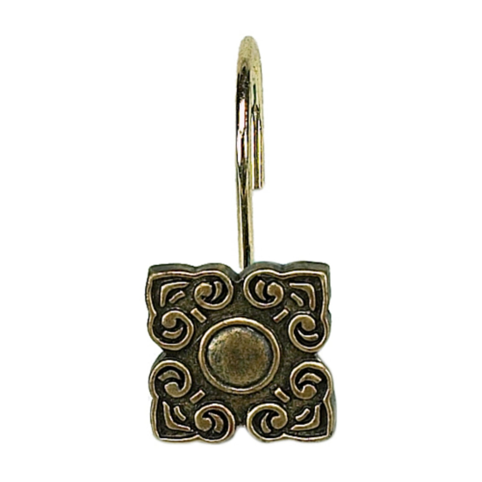 "Bellport" Resin Shower Curtain Hooks in Antique Gold