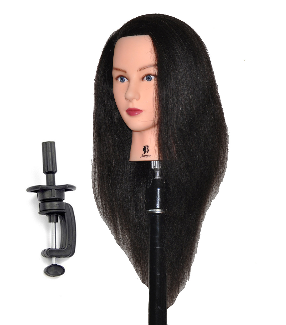 Bellrino 18 - 19  Cosmetology Mannequin Manikin Training Head with Human  Hair - Tina 