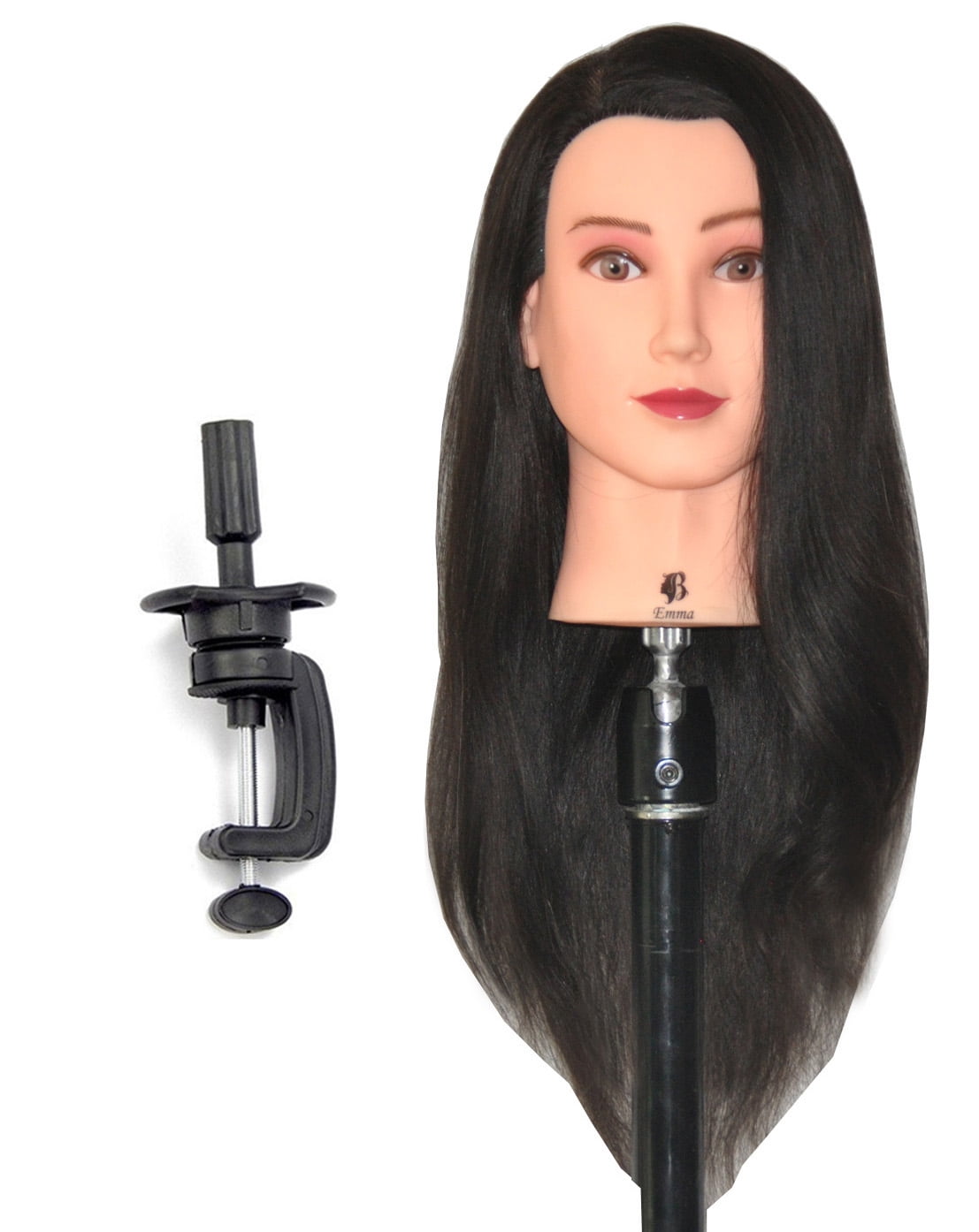 Bellrino 24 " Cosmetology Mannequin Manikin Training Head with Human Hair - Emma
